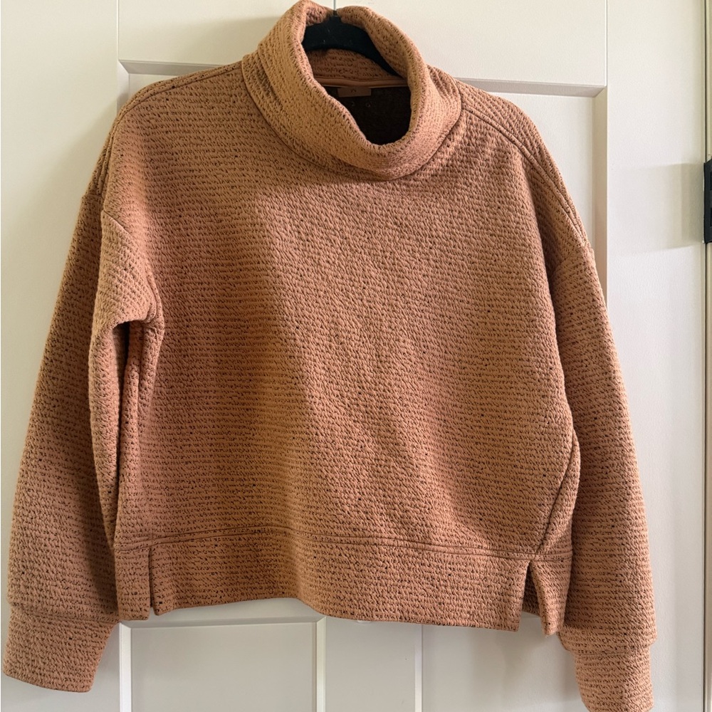 CALIA by Carrie Underwood Textured Cowl Neck Sweater in Rust